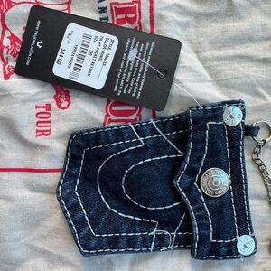 True Religion Dark Blue Denim Keychain